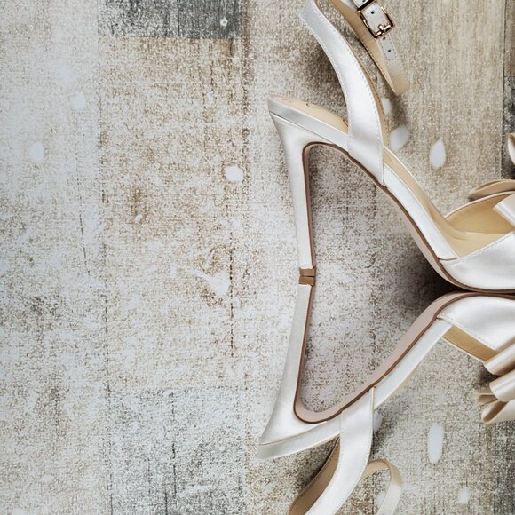 Jessica Simpson Olivine Women Heel Sandal White Ankle Strap Stiletto Heel - Picture 8 of 12